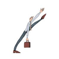 High level manager man dressed in a business suit with a briefcase vector