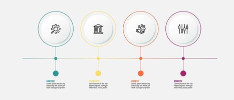 Timeline circle for business with infographic template. vector