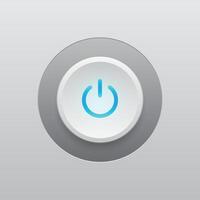 Start Power Modern Button and LED Light vector