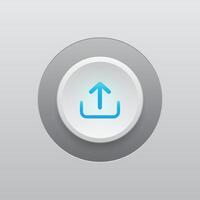 Upload Modern Button and LED Light vector