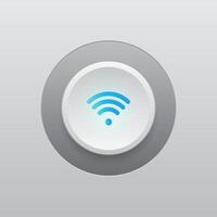 Wifi Modern Button and LED Light vector