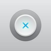 Delete Modern Button and LED Light vector