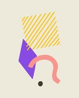 Abstract art. Geometric element rhombus, square. vector