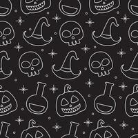 Simple outline Halloween perfect for wrapping paper vector