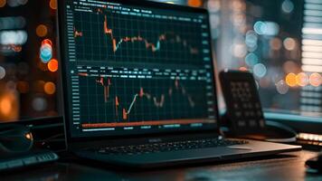 ordenador portátil monitor valores precio intercambiar grafico corredor Finanzas crecimiento Arkansas ai tendencia algoritmo inversión portafolio soltar precio análisis lucro comprar vender criptomoneda cripto negocio financiero video