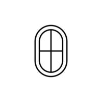 Window Sign. Suitable for books, stores, shops. Editable stroke in minimalistic outline style. Symbol for design vector