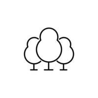 Forest Line Icon For Design, Infographics, Apps vector