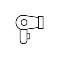 Hairdryer Line Sign for Adverts. Suitable for books, stores, shops. Editable stroke in minimalistic outline style. Symbol for design vector