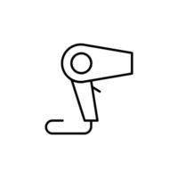 Hairdryer Sign. Suitable for books, stores, shops. Editable stroke in minimalistic outline style. Symbol for design vector