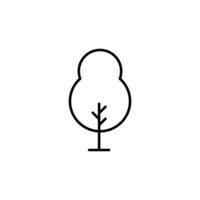 Park Tree Symbol. Perfect for web sites, books, stores, shops. Editable stroke in minimalistic outline style vector