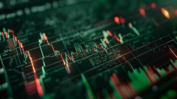 estoque preço troca monitor gráfico corretor finança crescimento ar ai tendência algoritmo investimento portfólio solta preço análise lucro Comprar vender criptomoeda criptografia o negócio financeiro brilhando video