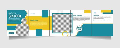Back to school design post templete social media post design vector