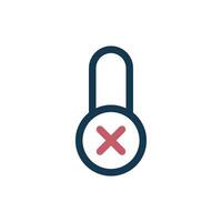Simple Padlock Icon Template vector
