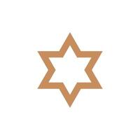 Star of David symbol icon template vector