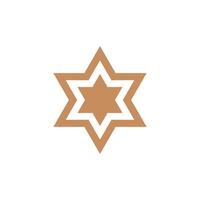 star of David icon flat design vector