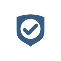 Check Mark Tick Shield Icon Template vector