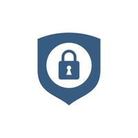 Keyhole Padlock Shield Icon Template vector