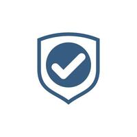 Check Mark Tick Shield Icon Template vector