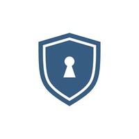 Keyhole Padlock Shield Icon Template vector