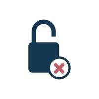 Simple Padlock Icon Template vector