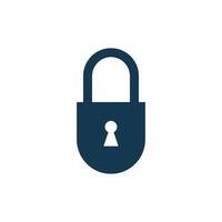 Simple Padlock Icon Template vector