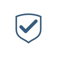 Check Mark Tick Shield Icon Template vector