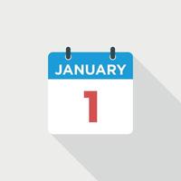 Month January Calendar Icon Template vector