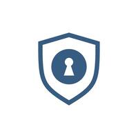 Keyhole Padlock Shield Icon Template vector