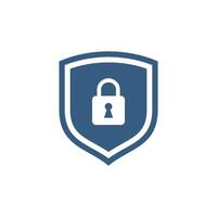 Keyhole Padlock Shield Icon Template vector