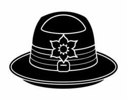 a hat with a flower on it vector