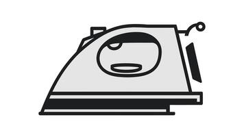 Elegant Flat Design of a Modern Electric Iron, Smoothing Iron Graphic for Contemporary Use vector