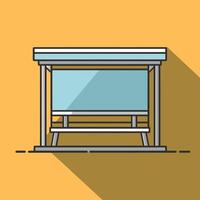 Modern Bus Stop Icon, Flat Illustration on a Simple Background vector