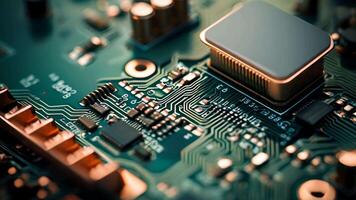 Microchip computer chip processor AI computation power PC mobile ARM programming silicon motherboard components circuit board tech technological advance computing progress development video