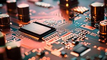 Microchip computer chip processor AI computation power PC mobile ARM programming silicon motherboard components circuit board tech technological advance computing progress development video