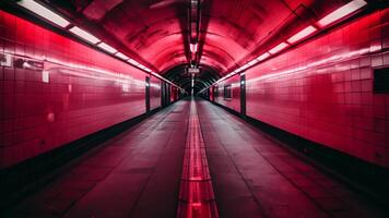 Futuristic neon tunnel bright cyberspace hall party road glowing arch colorful digital background modern future corridor hallway space tech virtual reality vr subway portal web video