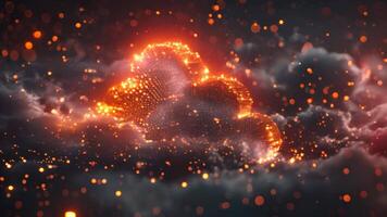 Cloud computing network safe encrypted storage personal data protection verified technology encryption security protocol wireless file transfer drive service cyberspace global database video
