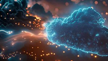 Cloud computing network safe encrypted storage personal data protection verified technology encryption security protocol wireless file transfer drive service cyberspace global database video
