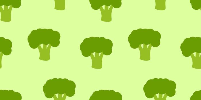 brócoli modelo antecedentes. plano ilustración brócoli antecedentes. sin costura modelo brócoli. brócoli plano ilustración antecedentes. vector