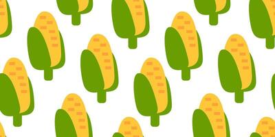 corn pattern Background. flat illustration corn background. seamless pattern corn. tomato flat illustration background. seamless pattern of corn. vector