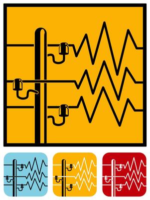Symbols of power lines