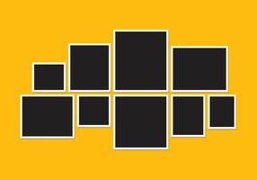 Collage photo frame template for photographs presentation vector