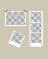 collage photo frame with realistic style vector