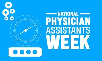 national physician assistant week observed on october vector