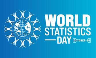 World Statistics Day. 20 October. Template for banner, greeting card, poster background. vector