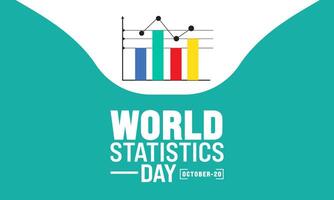 World Statistics Day banner design. Happy World Statistics Day modern minimal graphic poster illustration. vector