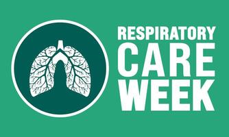 October is Respiratory Care week observed each year. use to background template, vector