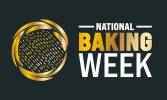 October is National Baking Week background template. Holiday concept. use to background, banner, placard, card, and poster design template vector