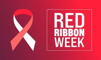 October is Red Ribbon Week background template. suitable for ,banner, placard, card, and poster design template vector