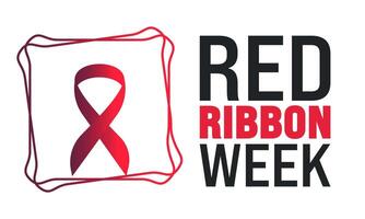 red ribbon week. suitable for background tempalte,poster vector