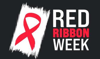 October is Red Ribbon week vector